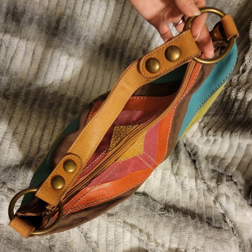 FOSSIL Boho Y2k HOBO Bag Leather/Suede - Picture 5 of 14